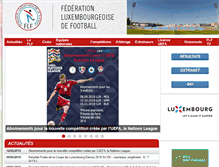 Tablet Screenshot of football.lu